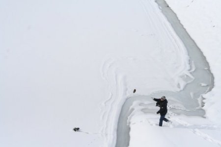 Erzincan Baraj Gölü dondu
