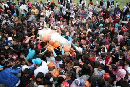 Erzincan İl Emniyet Müdürlüğü'nün uçurtma şenliğinde izdiham yaşandı