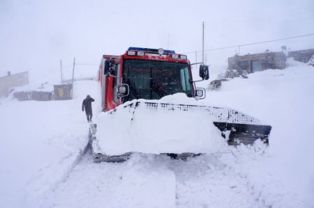 Erzurum'da kar yağışı