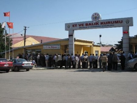 Erzurum'da Kasaplar Ebk'yı Protesto Etti