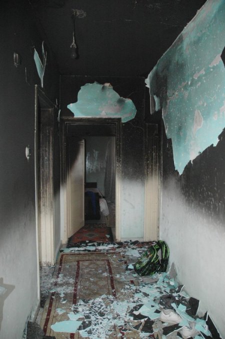 Evde çıkan yangın maddi hasara neden oldu