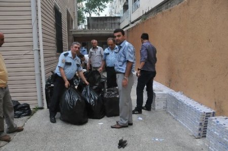 Evden 40 bin paket kaçak sigara çıktı