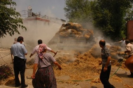 Evinin yandığını zanneden kadın fenalık geçirdi