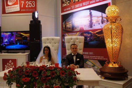 Evlilik fuarında Osmanlı motifli düğün salonu yoğun ilgi gördü