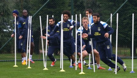 Fenerbahçe'de neşeli idman