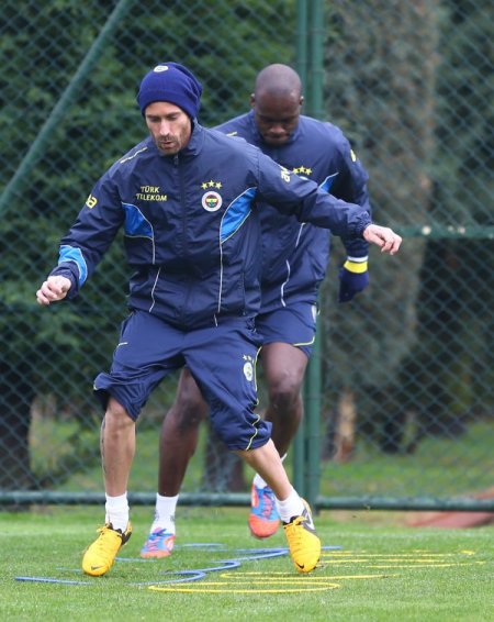 Fenerbahçe'de neşeli idman