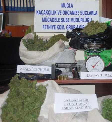 Fethiye'de 25 Kilogram Esrar Maddesi Ele Geçirildi