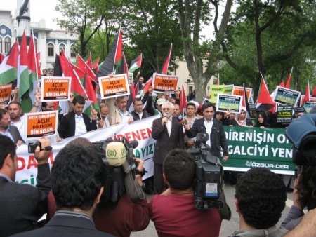Filistinlilerin Açlık Grevine İstanbul'dan Destek