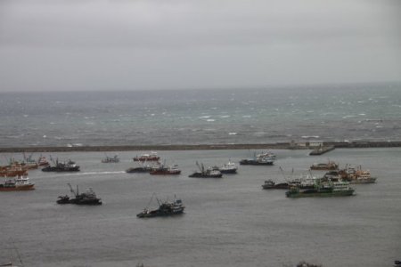 Fırtınada oluşan dalgalar sahili dövdü