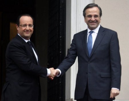 Fransa Cumhurbaşkanı Hollande Atina'da temaslarına başladı