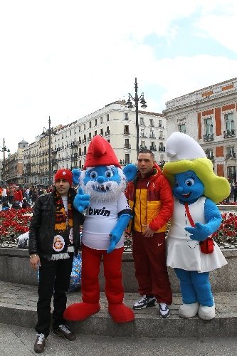 Galatasaraylı taraftarlar, Madrid sokaklarında