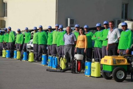 Gaziantep sokakları ilaçlanmaya başlandı