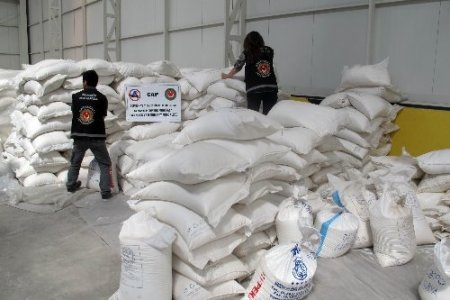 Gaziantep’te 23 ton kaçak şeker ele geçirildi