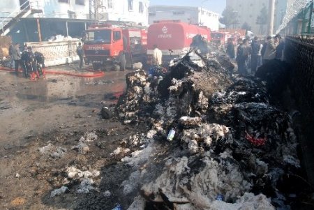 Gaziantep'te iplik fabrikasında yangın çıktı