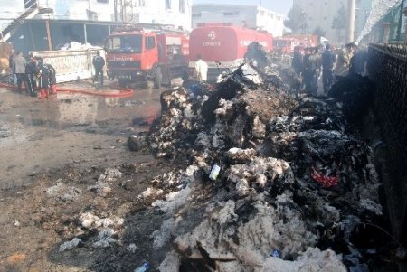 Gaziantep'te iplik fabrikasında yangın çıktı