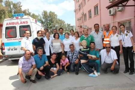 Gazipaşa Devlet Hastanesi'nde yangın tatbikatı