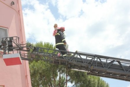 Gazipaşa Devlet Hastanesi'nde yangın tatbikatı