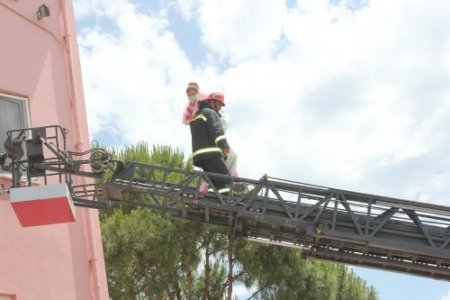 Gazipaşa Devlet Hastanesi'nde yangın tatbikatı