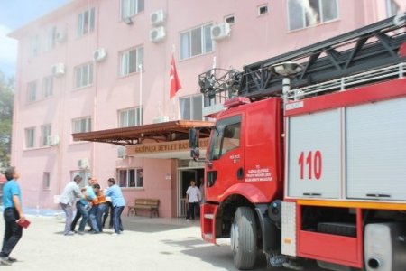 Gazipaşa Devlet Hastanesi'nde yangın tatbikatı