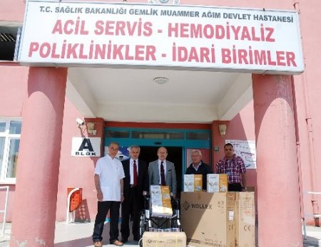 Gemlik’te mavi kapaklar tekerlekli sandalye oluyor