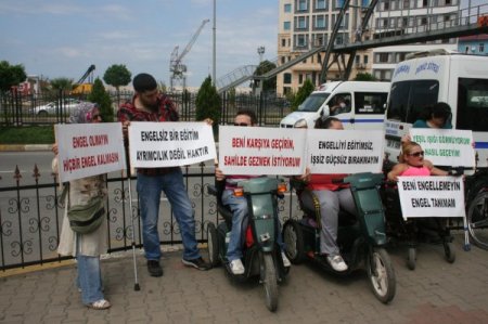 Giresun'da engelliler sahile ulaşmak istiyor