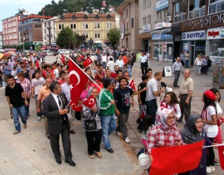 Giresun'da teröre bayan tepkisi