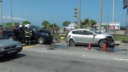 Giresun'da zincirleme trafik kazası