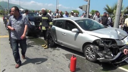 Giresun'da zincirleme trafik kazası