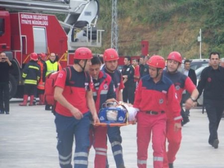 Giresun'daki Hastanelerde Yangın Tatbikatları Yapılıyor