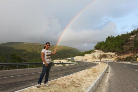 Gökkuşağının büyüleyici güzelliği görenleri hayran bıraktı