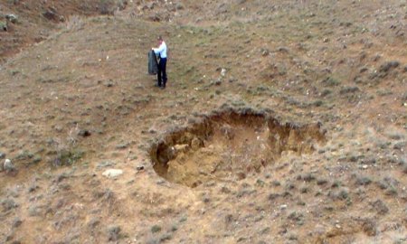 Göktaşı düştü denilen yer 33 yıllık obruk çıktı