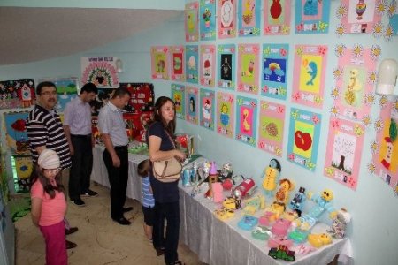 Goncalı öğrenciler el işi sanatlarını sergiledi