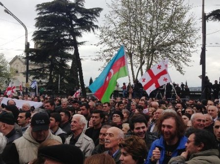Gürcistan’da muhalefet meydana indi(2)
