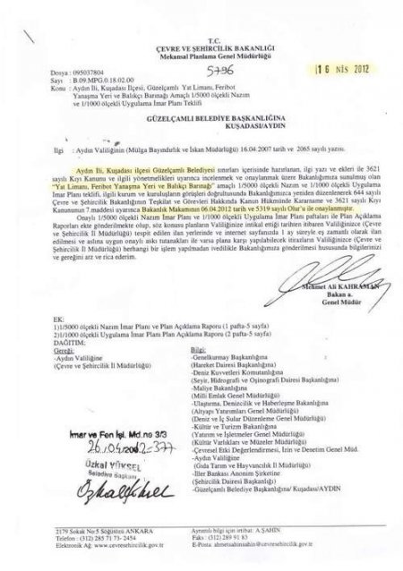 Güzelçamlı'ya, Feribot İskelesi Ve Yat Limanı Kurulmasına Onay Verildi