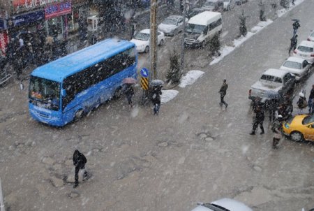 Hakkari'de kar yağışı yeniden başladı