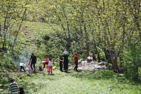 Hakkari’de yıllardır yasaklı olan bölgeler şimdi piknik alanı oldu