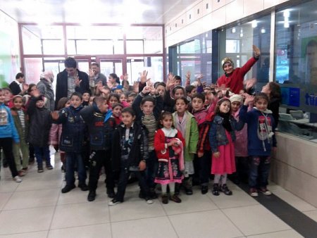 Hasköylü öğrenciler ilk defa sinemada film seyretti