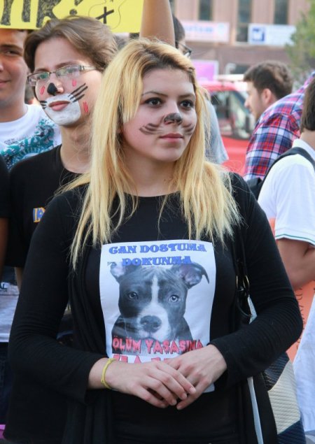 Hayvanseverler 5199 sayılı yasa tasarısı için sokaklara döküldü