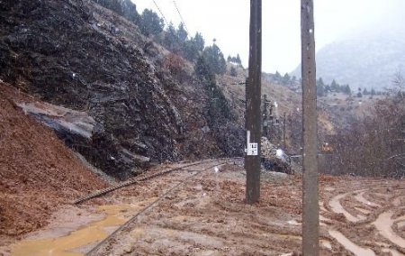 Heyelan, Malatya-gölbaşı Demiryolu Güzergahını Kapattı