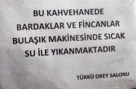 Hijyenik kahvehaneye SESOB'dan teşekkür belgesi