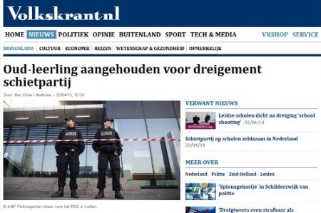 Hollanda'da bir okula muhtemel saldırı engellendi