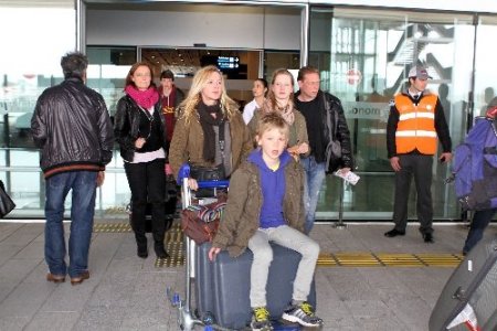 Hollandalı turistlere su kemerli karşılama