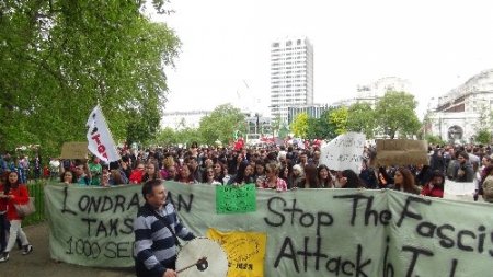 Hyde Park'ta Taksim protestosu