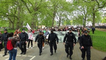 Hyde Park'ta Taksim protestosu