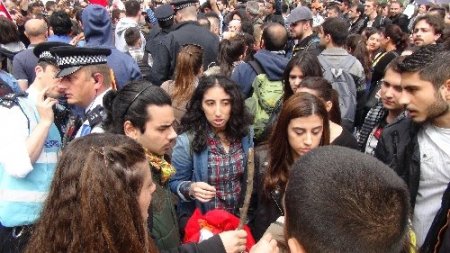 Hyde Park'ta Taksim protestosu