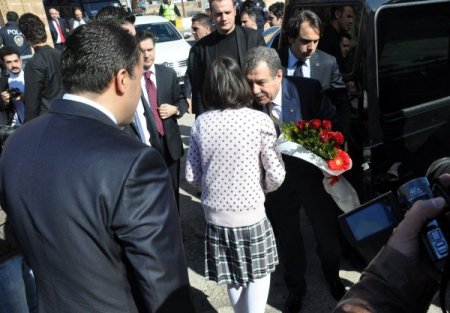 İçişleri Bakanı Güler, Midyat’ta kurbanlar kesilerek karşılandı