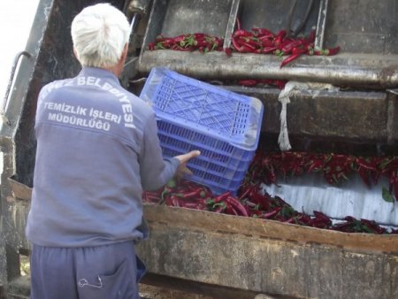 İlaç Kalıntısı Olan 2 Ton Biber İmha Edildi
