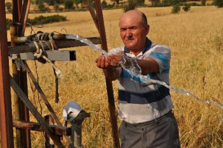 İlkokul mezunu çiftçi yaptığı rüzgar gülü ile su çıkarıp tarlasını suluyor