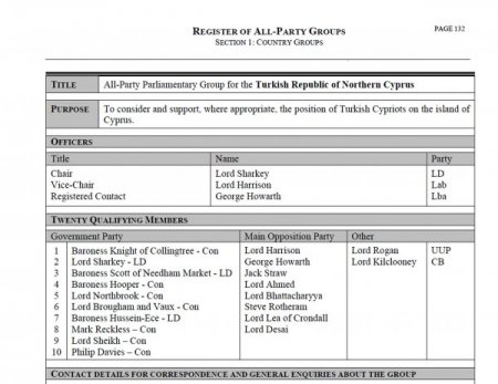 'İngiltere Meclisi KKTC Dostları Grubu' yeniden kuruldu