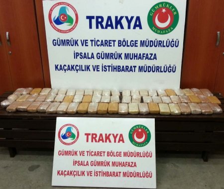 İpsala'da 34kilogram 630 gram eroin ele geçirildi
